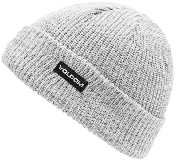 Volcom Youth Lined Beanie Heather Grey - One Size 