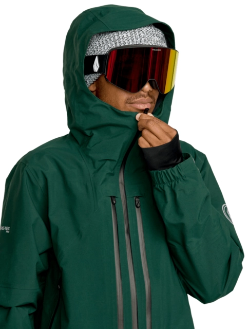 Volcom Anyox Guide Gore Pro Shell Jkt Black Green - L 