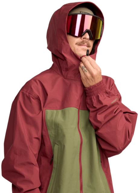 Volcom Arthur 3L Jacket Burnt Red - L 