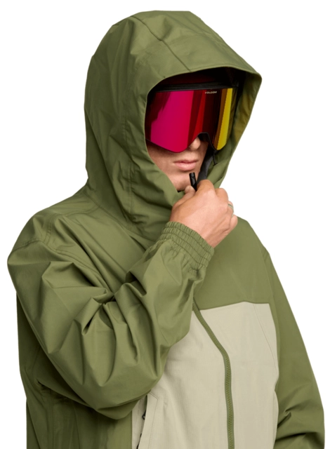 Volcom Arthur 3L Jacket Dark Olive - L 