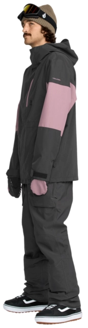Volcom Roan Bib Overall Dark Grey - L 