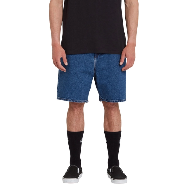 Volcom Billow Denim Short Oliver Mid Blue - 28 