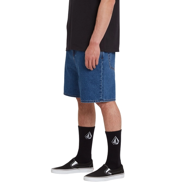Volcom Billow Denim Short Oliver Mid Blue - 28 