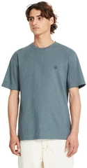 Volcom Circle Blanks Heathered SS Tee Dark Slate - M