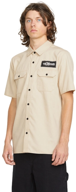 Volcom Ent SS Pale Khaki - L 