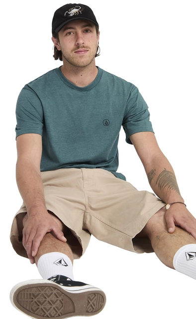 Volcom Circle Blanks HTH SS Tee Rifle Green - L 