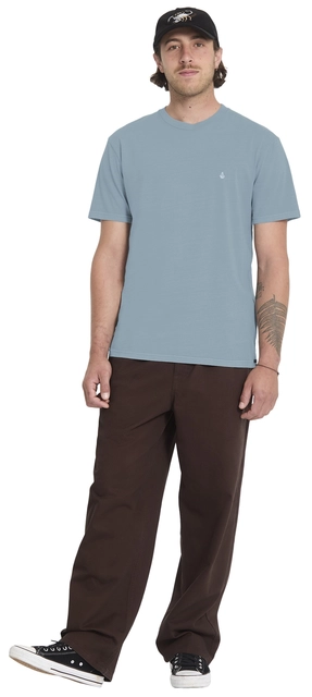 Volcom Solid Stone Emb SS Tee Tradewinds - L 