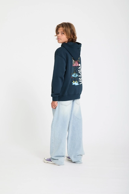 Volcom Watanite Pullover Dust Bowl Indigo - L/12år 